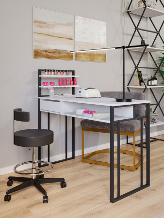 Стол маникюрный с полкой KM Loft
