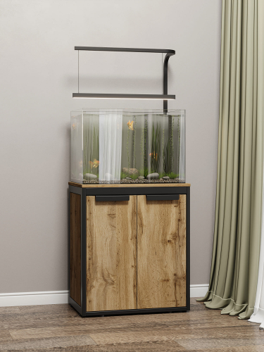 Тумба под аквариум с кронштейном под лампу КМ ЛОФТ