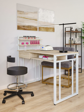 Стол маникюрный с полкой и ящиком КМ ЛОФТ