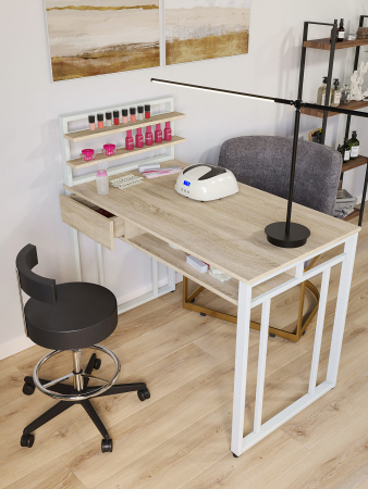 Стол маникюрный с полкой и ящиком КМ ЛОФТ