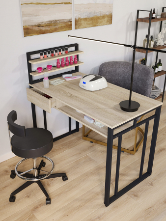 Стол маникюрный с полкой и ящиком КМ ЛОФТ