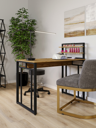 Стол маникюрный с полкой и ящиком КМ ЛОФТ