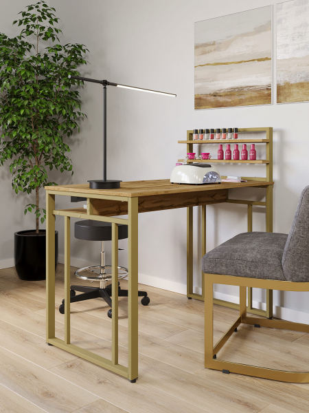 Стол маникюрный с полкой и ящиком КМ ЛОФТ