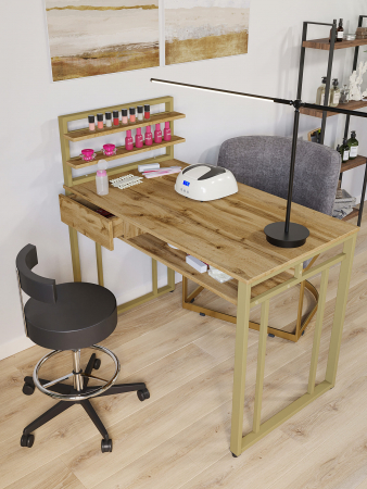 Стол маникюрный с полкой и ящиком КМ ЛОФТ